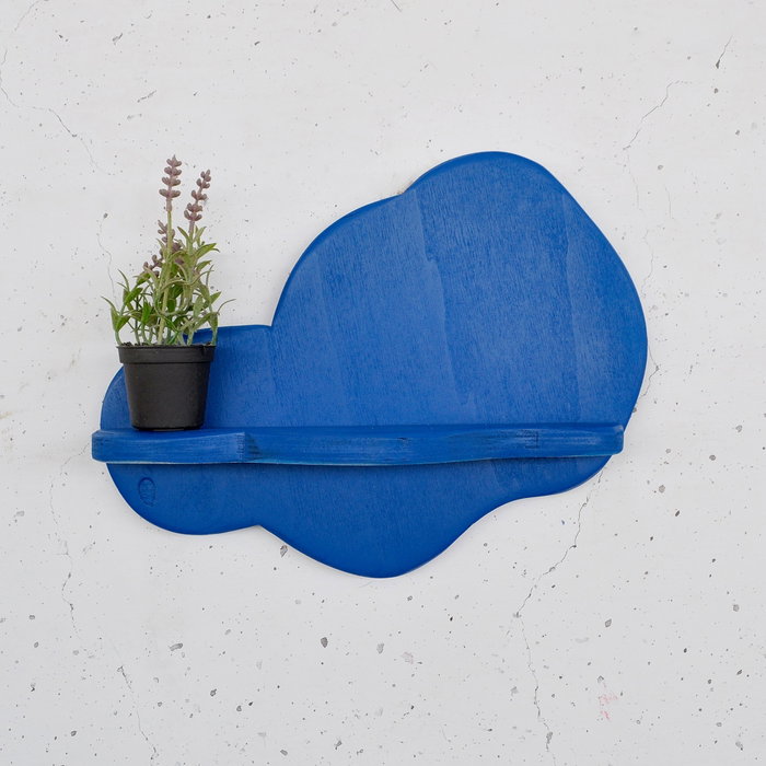 Hanah Home Meh223 Estantería Decorativa de Madera Azul